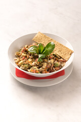salad with lentils and vegetables