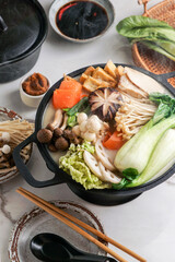 Miso Hot Pot, vegan miso nabe ingredients
