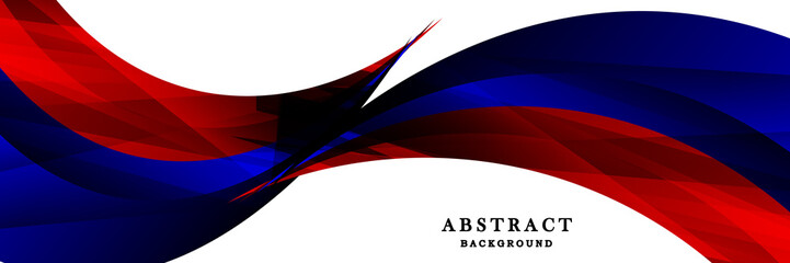 Modern blue, red and white background