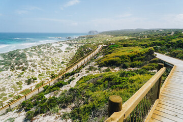 Pathway and beach track at Seal bay on Kangaroo Island, South Australia