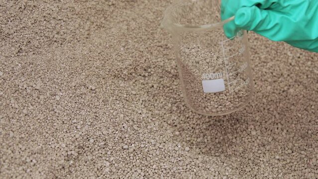phosphorus fertilizer grain with selective focus