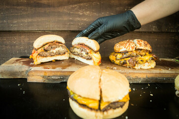 burger and fries