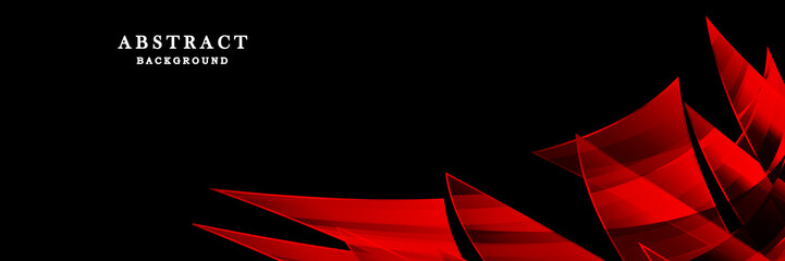 Red and black triangle banner background