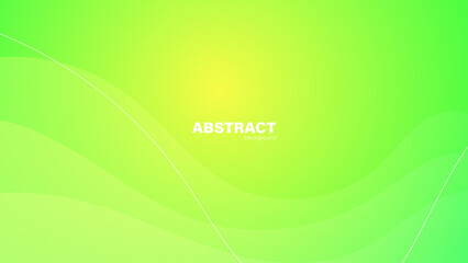 Abstract green fluid shape modern background with copy space, vector.