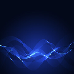 Colorful background with blue curves lines.