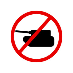 No tanks for concept design. Peace sign. Symbol of renunciation of war. Vector illustration. stock image. 