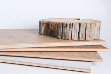 Laminate. Laminate boards and wood. Natural wood and laminate flooring.