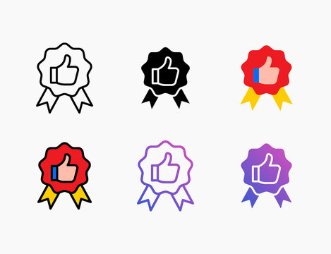 best seller recomended icon set. Style line, outline, flat, glyph, color, gradient. Editable stroke and pixel perfect. Can be used for digital product, presentation, print design and more.