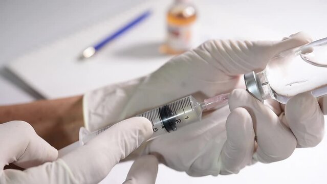 nurse with syringe
