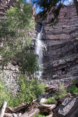 Cascade Falls waterfall in Ouray Colorado
