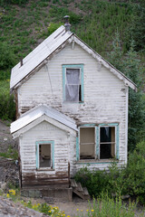 Old abandoned home near the Idarado Mine along the Million Dollar Highway in Colorado