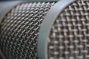 Condenser Microphone grill, close up	
