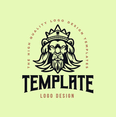 lion king template logo. vector