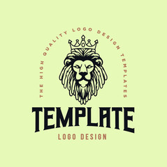king simba logo template. vector