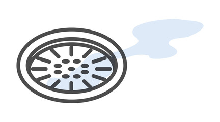 simple illustration of water drain