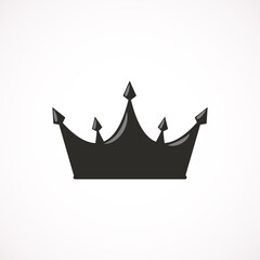 Princess Crown Icon in Flat Style. Illustration