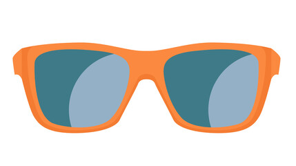 Simple sun glasses icon isolated on white background. Illustration