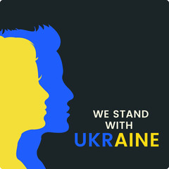 T-shirt poster vector design. Stop The War. Save Ukraine. I Stand With Ukraine. Solidarity with Ukraine.