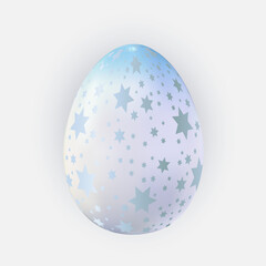Easter Egg Design Element on Light Background. Illustration