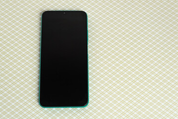 New cell phone over colorful background