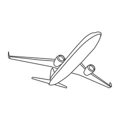 Air Cargo flies across the sky. Delivery of goods. Simple drawing. Tourist plane. illustration on white background.