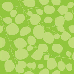 Decorative seamless pattern with eucalyptus branches on white. Ideal for fabric, wallpaper, wrapping paper, pattern filling, textiles, web page textures
