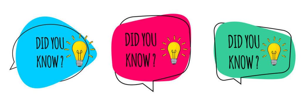 Did you know Speech Bubble Background with Idea Light Bulb Icon Illustration
