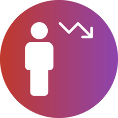 downtrend gradient icon