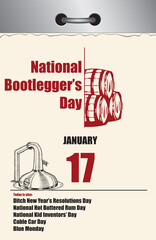 Old style calendar Bootleggers Day