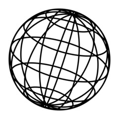 世界、地球、ネットワークの球体イメージ