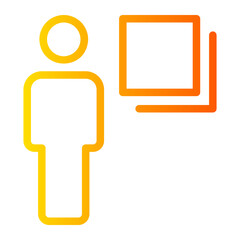 back button gradient icon