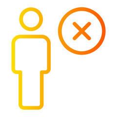 crossed gradient icon