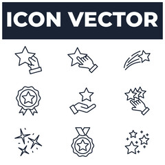 Fototapeta premium set of Star elements symbol template for graphic and web design collection logo vector illustration