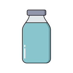 Bottle simple medical icon in trendy line style isolated on white background for web apps and mobile concept. Illustration