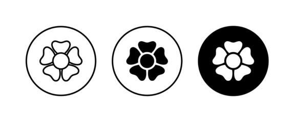 flower icons button, vector, sign, symbol, logo, illustration, editable stroke, flat design style isolated on white
