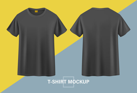 T-shirt mockup front and back illustrations