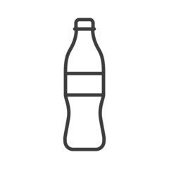 Bottle of drink, juice. Simple food icon in trendy line style isolated on white background for web apps and mobile concept. Illustration