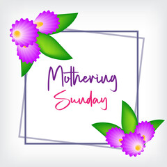 Happy Mothering Sunday, March 27 illustration design