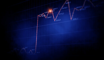 Business graph and trade monitor
