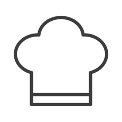 Chef s hat for a chef. Simple food icon in trendy line style isolated on white background for web apps and mobile concept. Illustration