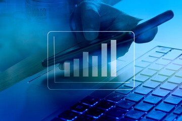 Digital Marketing , Conversion Rate , Online contents and social media management concept 