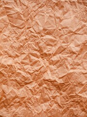 구겨진 주황색 종이 배경, 질감