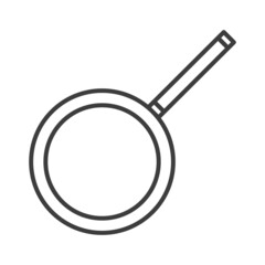 Frying pan cover. Simple food icon in trendy line style isolated on white background for web applications and mobile concepts. illustration