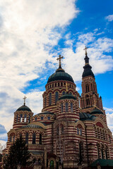 Fototapeta na wymiar View of Annunciation cathedral in Kharkov, Ukraine