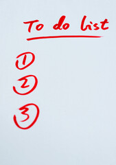 Business concept - To do list on paper