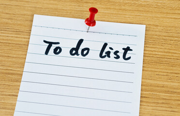 Business concept - To do list on paper