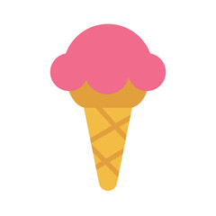 Ice Cream Simple food icon in trendy style isolated on white background for web apps and mobile concept. Illustration