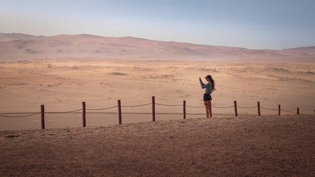 landscape in the desert, Paracas - Per&uacute; , peruvian desert