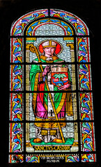 Saint Castor of Apt Stained Glass Nimes Cathedral Gard France