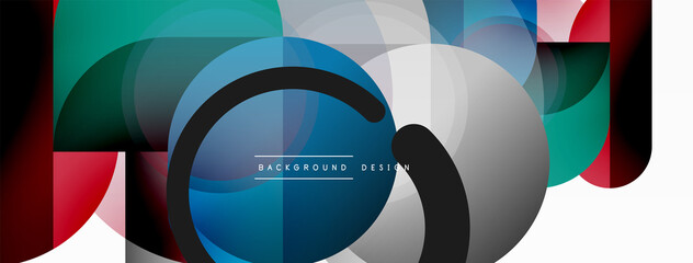 Round triangle shapes lines and circles. Geometric vector illustration for wallpaper banner background or landing page